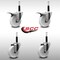 Service Caster 4'' SS Nylon Swivel 3/4'' Expanding Stem Caster Set 2 Total Lock Brakes, 4PK SCC-SSEXTTL20S414-NYS-2-S-2-34 - alternate 2
